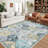 Traditional Persian Area Rug, Soft Low Pile Washable Rugs for Entryway, Bedroom, Living Room-1867049275