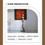 Grand ornement de plancher en bois massif 47,24 po style Wabi-Sabi-1788767132