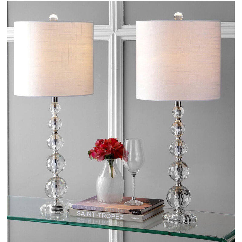 Ensemble de lampes de table transparentes 27,5 po Cecel
