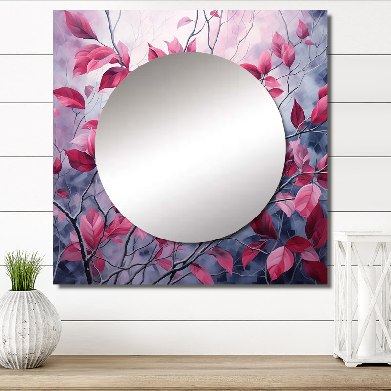 Hirra - Grand miroir mural carré pour chambre à coucher, 29 po x 29 po