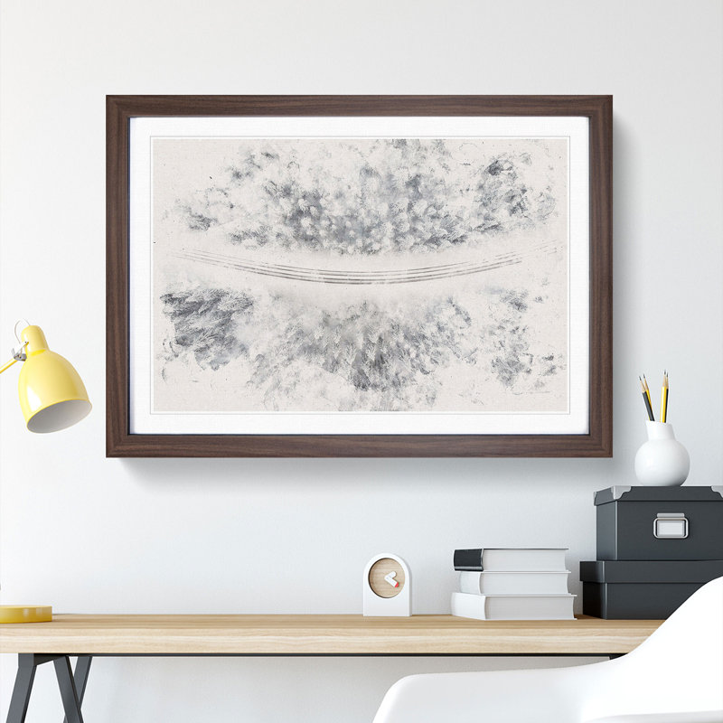 Winter Road Watercolour - Framed Print, Walnut, 45cm H x 63cm W x 2cm D