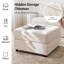 75cm Wide Polyester Square Standard Ottoman