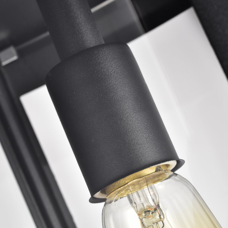 Applique murale d'extérieur à 1 ampoule noire texturée Dorcas, H 17 po x l 8,25 po x P 9,25 po