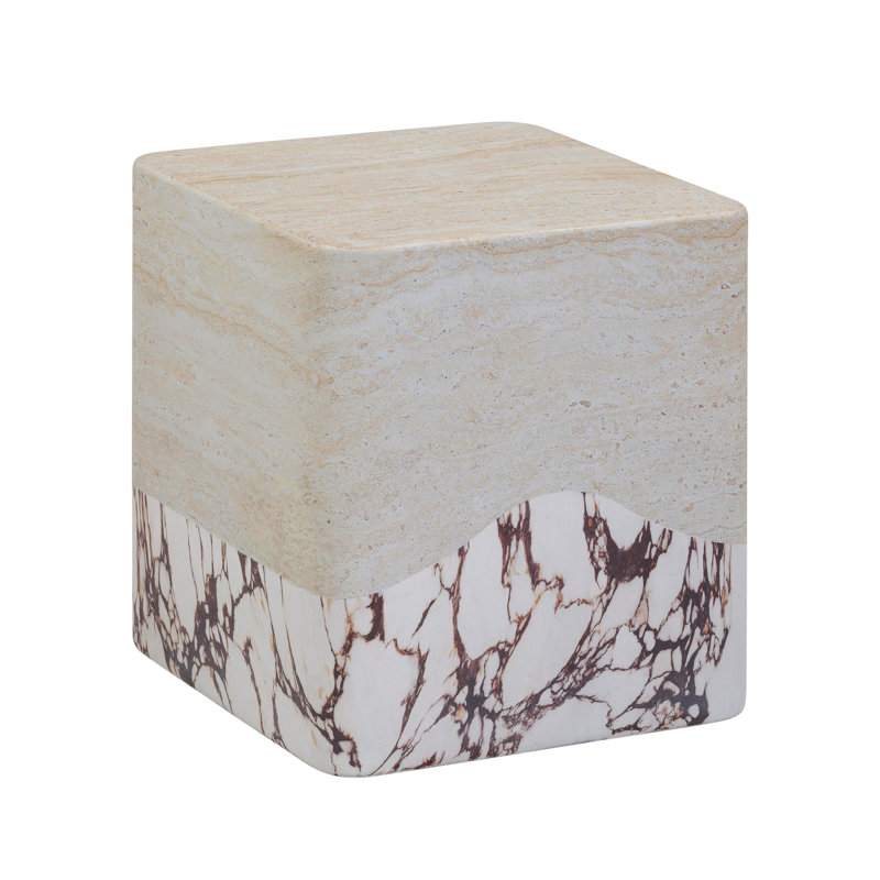 Table d'appoint Brut Travertine & Breccia