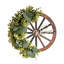 Couronne d'eucalyptus vert 15,75 pouces avec panneau de bienvenue