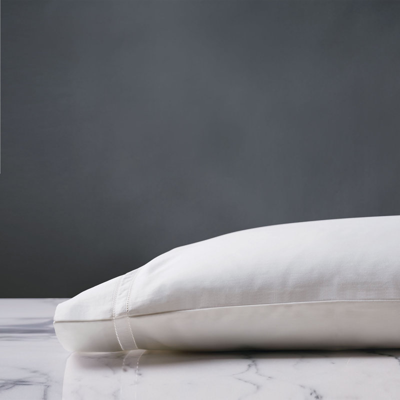 Lusso Egyptian Cotton Sateen Pillowcase, King Pillowcase, White