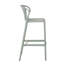 Ensemble de 2 tabourets d'extérieur toutes saisons de 29,5 pouces de hauteur avec dossier à lattes perforé et siège ergonomique profilé pour une utilisation sur un îlot de patio.-1660599750
