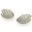 2 Piece Silver Hands Sculpture Set-22694359