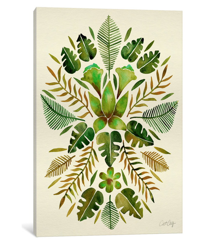 « tropical symmetry ii », reproduction d’art sur toile, H 12 po x l 8 po x P 0,75 po