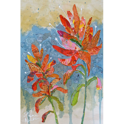 " Indian Paintbrush Collage II " by Elizabeth St. Hilaire Painting Print