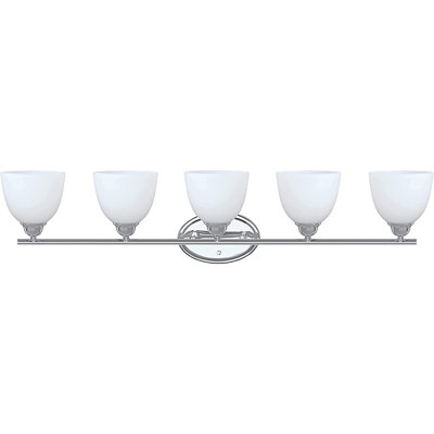 Éclairage pour meuble-lavabo en chrome 5 lumières MOVICO