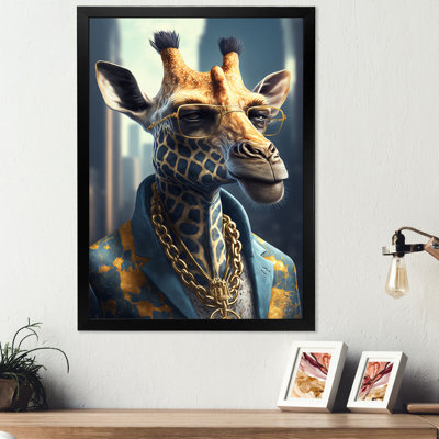 Girafe Ganster - Impression sur toile