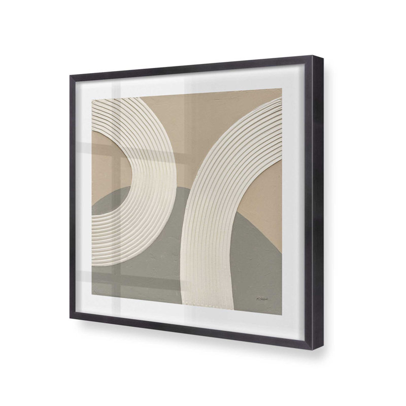 «Rhythm in Neutral Shades I», reproduction sur toile, H 13,75 po x l 13,75 po, Zinc patiné