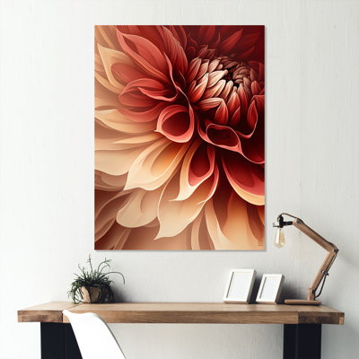Fleur de dahlia orange IV - reproduction sur toile