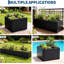 Lit de jardin surélevé moderne en acier noir, jardinière extra longue avec séparateurs amovibles-453192201
