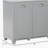 HOMCOM Tilt-Out Laundry Sorter Cabinet, Bathroom Storage Organizer with Two-Compartment Tilt-Out Hamper, Gray