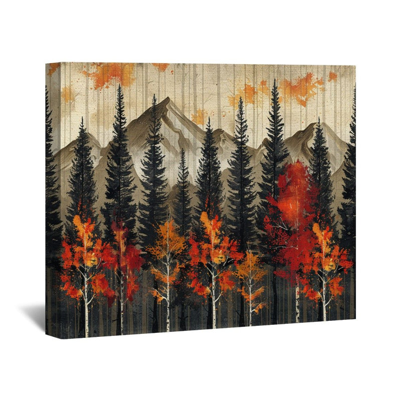 «Autumn Forest» sur toile, H 11 po x l 14 po