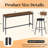Rustic Brown Dining Table Sets, Industrial Mdf Metal, Perfect For Small Spaces