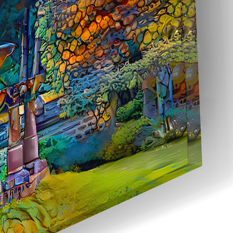 «Allemagne, château de Drachenburg» par Pierre Gavidia, art mural en verre acrylique, H 12 po x l 16 po x P 0,13 po