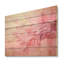 Or et rose, rivière abstraite minimale - art mural en bois fuchsia sur bois de pin naturel-2100684182