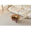 Table basse ronde moderne, petite table basse de style campagnard, convenant au salon, avec plateau en verre trempé-1076469090