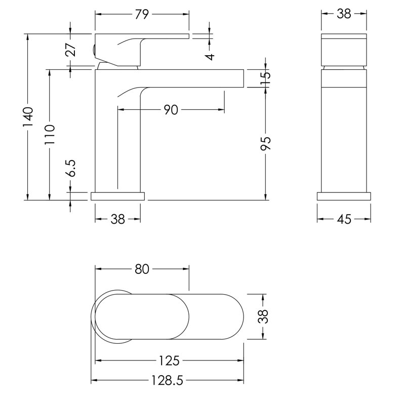 Binsey Mono Basin Mixer with Waste