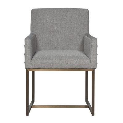 Chaise avec accoudoirs rembourrée en cuivre Cooper