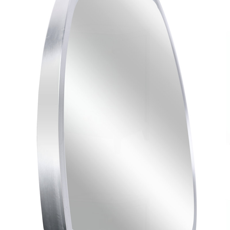 Miroir de salle de bain 32 po, 32 po x 32 po, Argent argent