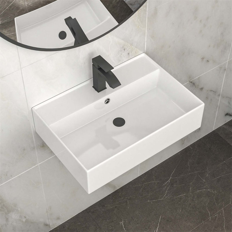 20.5'' Concrete Vessel Rectangular Modern Gray Bathroom Sink With Durable And Easy-To-Clean Surface For Contemporary Design