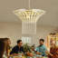 Lustre en cascade de cristal 23,6 po avec chaîne réglable Oakley (ampoule non incluse)
