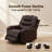 Sillón Reclinable Individual Con Luz LED, Eléctrico Y Puerto USB, Ideal Para Sala De Estar, Autocaravana O Cine. (Dark Brown)