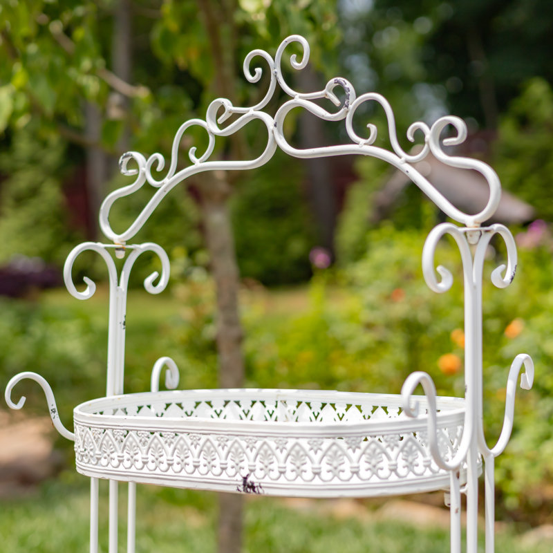 Support pour plante Nimley, Blanc antique