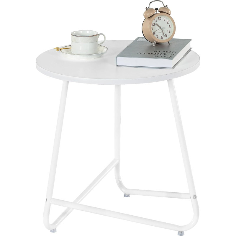 Table d'appoint ronde 17,7 po Kataleia, Blanc