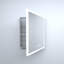 Pharmacie rectangulaire encastrée / en aluminium argenté-1467045157