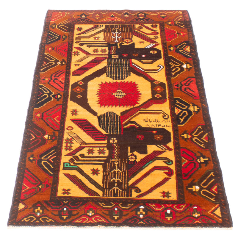 Teimani Light Brown Rug 3'4" x 6'3"