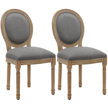 Alxander Fabric King Louis Back Side Chair Dining Chair (Set of 2) Wildon Home