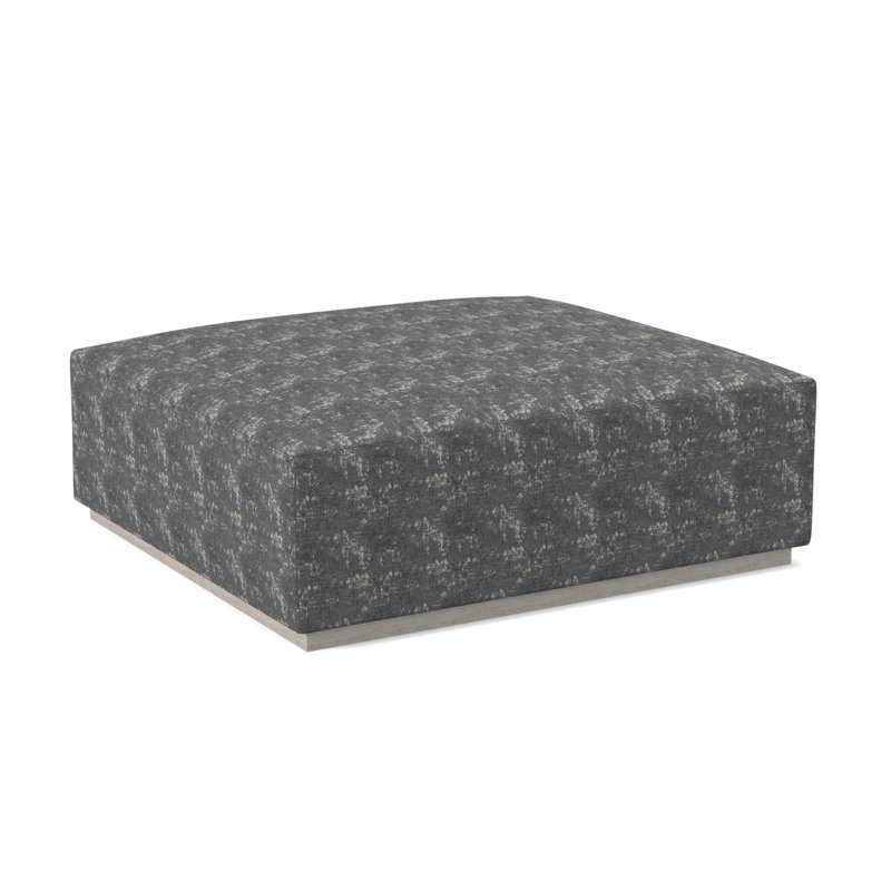 Club Square Ottoman, Bisque, Fizz Ivory 100% Polyester