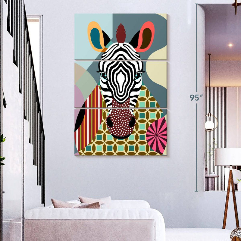Brampt Spectrum Zebra, 74" H x 48" W