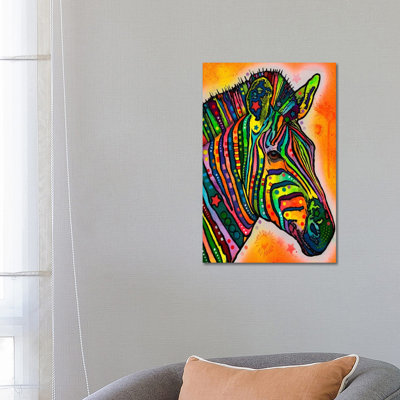 Zebra 1 Piece Wrapped Canvas Painting