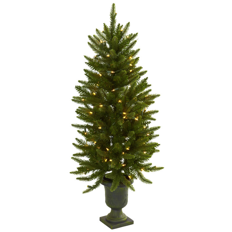 Sapin de Noël artificiel vert 4 '21 "avec 100 lumières DEL