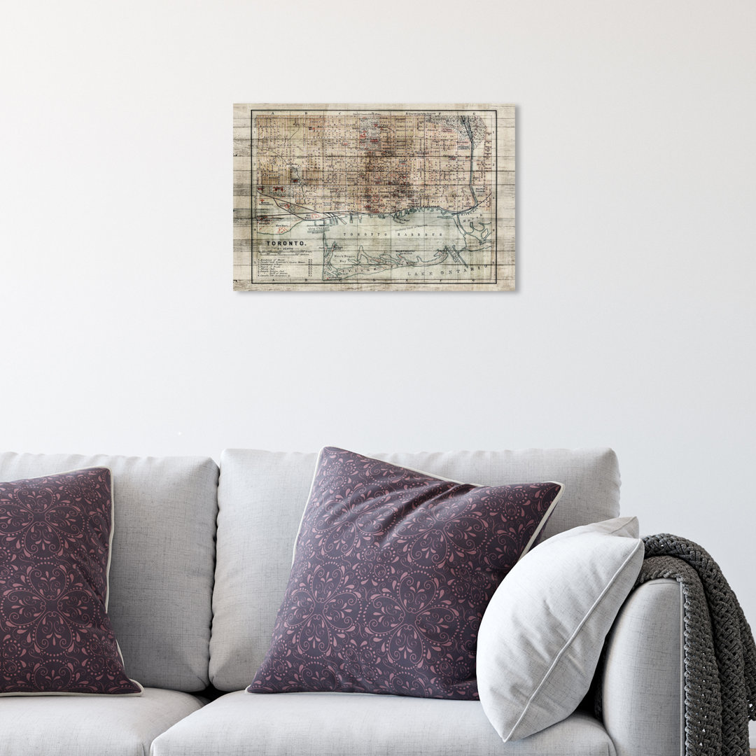 " Vintage Toronto Map " Oliver Gal Prints