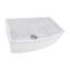 Ruvati 33 inch Fireclay Farmhouse Kitchen Sink Bow Front Curved Apron Single Bowl-101340347