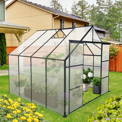 Greenhouse With Anchor - 8X8 Ft Outdoor Planting All Season Polycarbonate Use