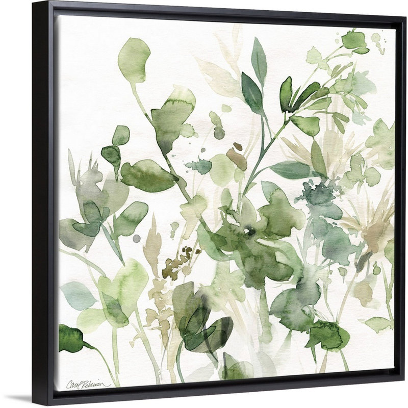 «Sage Garden I», reproduction d'art sur toile, H 21,7 po x l 21,7 po x P 1,75 po, Cadre flottant noir