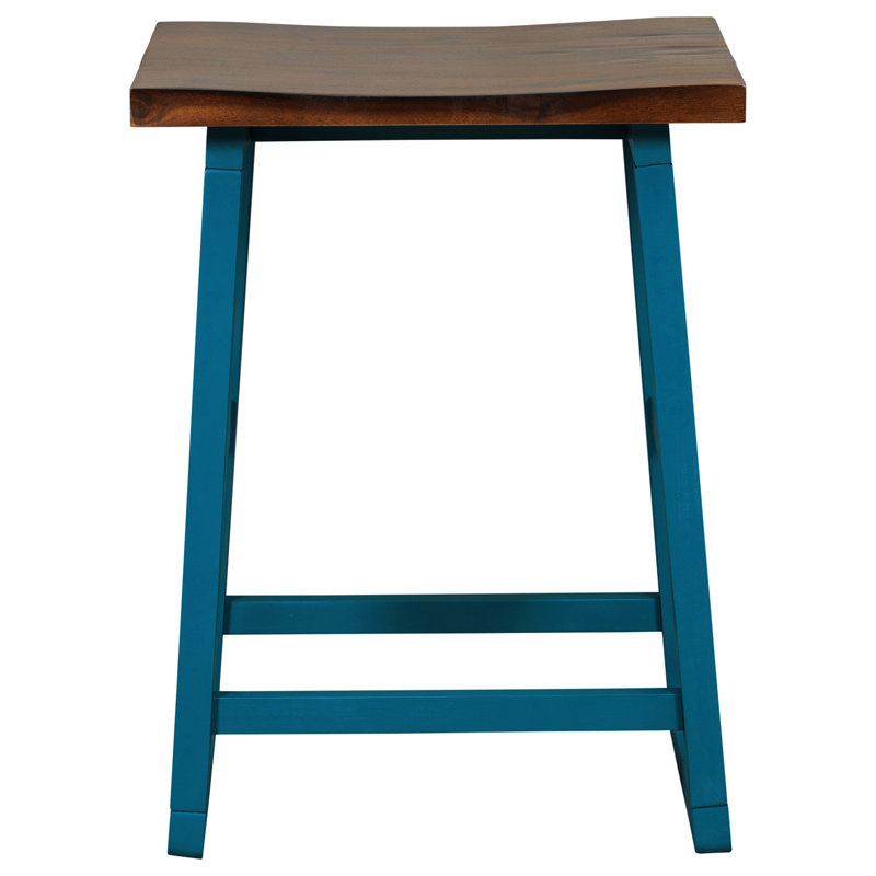 Valdrina 36.02'' Solid Wood Console Table, Brown, Blue