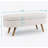 Ottoman Oval Storage Bench with Rubber Wood Legs-534509309
