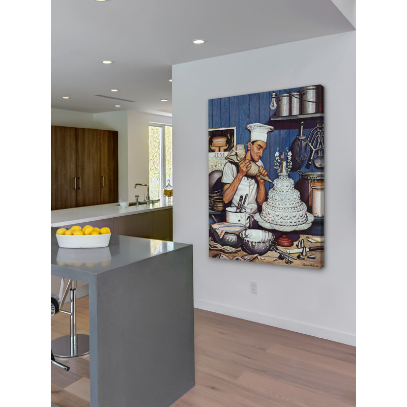 Icing the Wedding Cake by Stevan Dohanos Print on Wrapped Canvas, 52" H x 40" W
