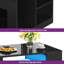 LED High-Gloss Finish Coffee Table With 2 Drawers Open Shelves Storage-22634226