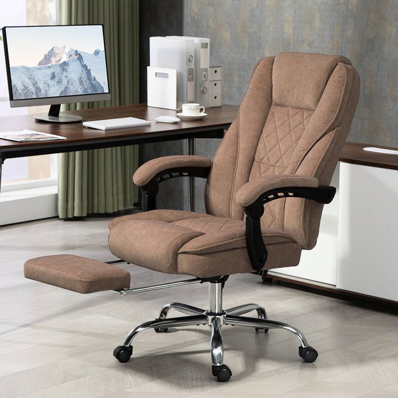 Fauteuil de bureau massant, brun, avec repose-pieds, chauffant et réglable en hauteur, réglable en hauteur pour 6 personnes