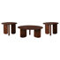 Ensemble de tables basses et de tables de bout en bois massif 3 pièces Hemel